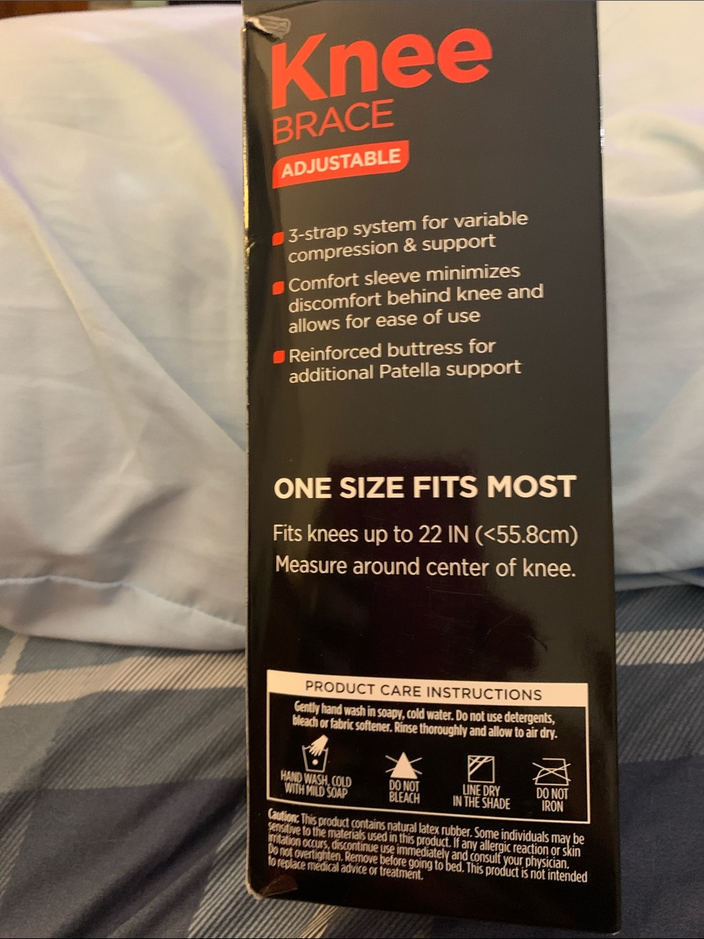 Adjustable Black Knee Support Brace – One Size - Picture 3 of 4